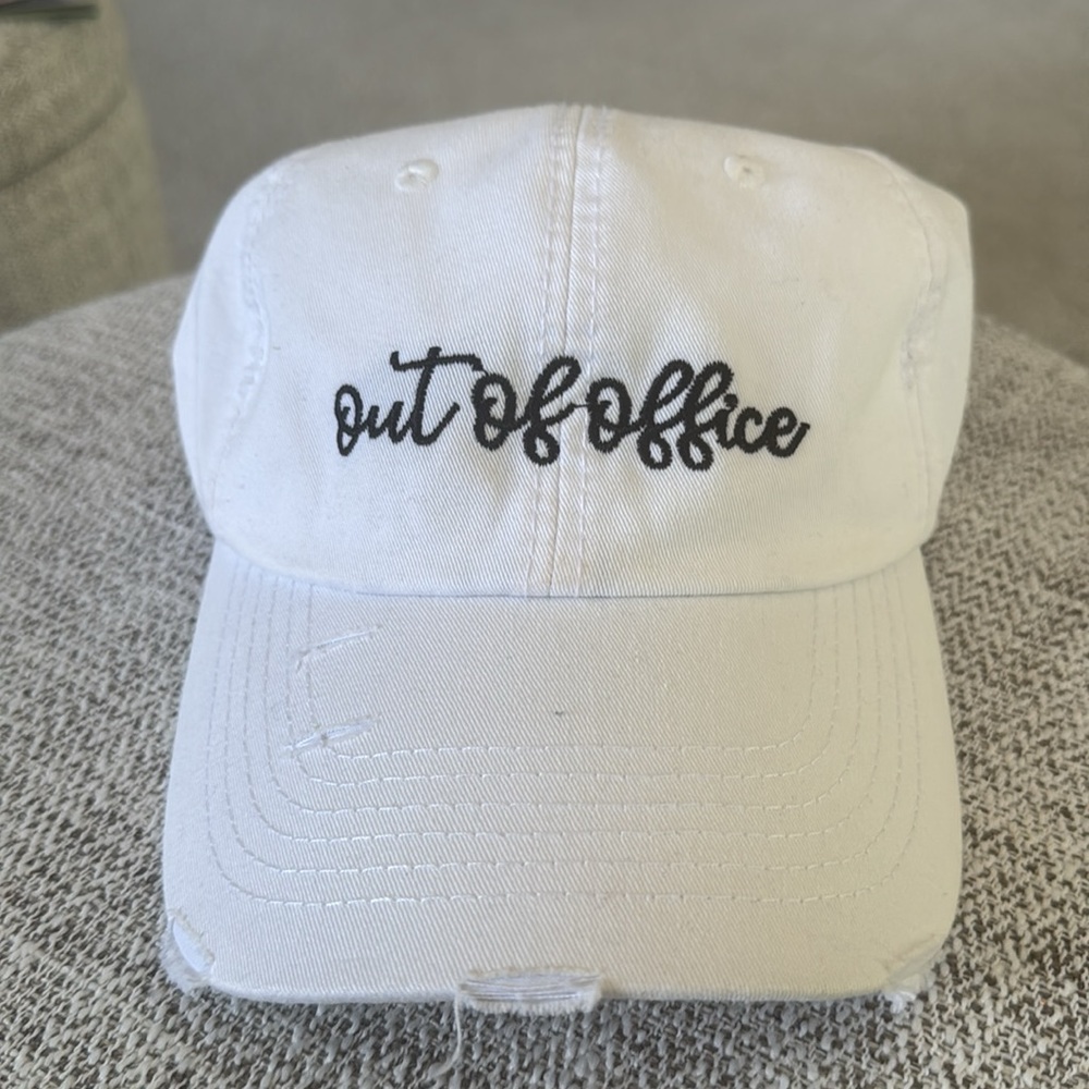 NEW White 'Out of Office' Hat